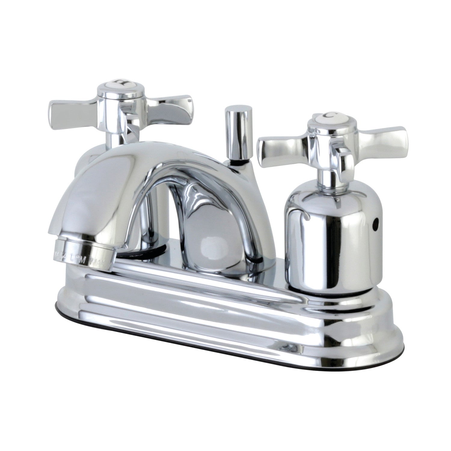 Kingston Tulare FB2601ZX - Millennium Double-Handle 3-Hole Deck Mount 4-Inch Centerset Bathroom Faucet with Pop-Up Drain, Polished Chrome — image 1